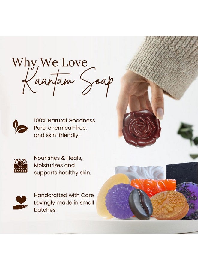 Kaantam Handmade Natural Moroccan Red Clay Soap for Acne & Oily Skin, Detoxifying & Rejuvenating, Improve Skin Clarity, For Men & Women - Image 4