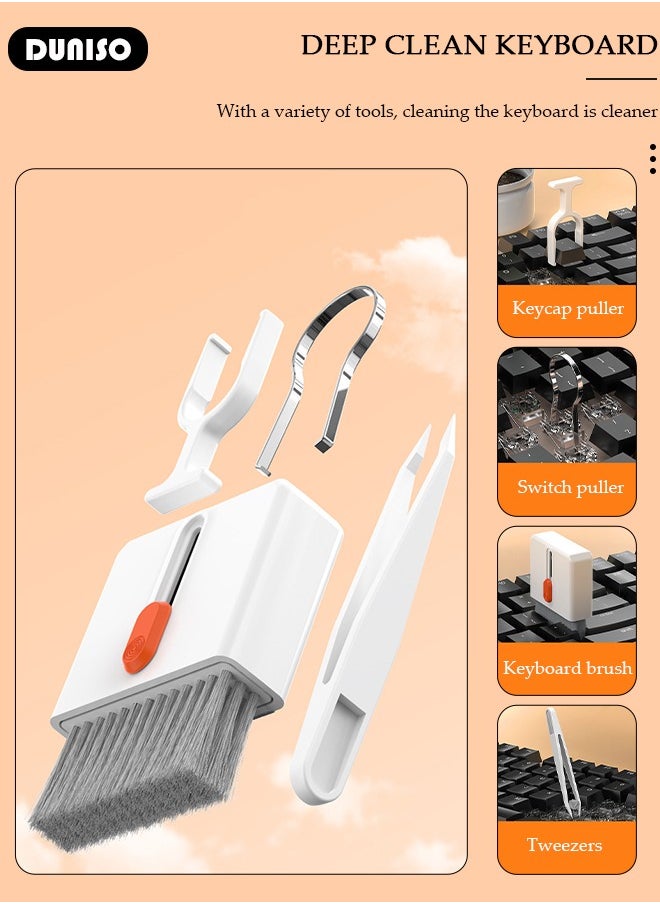 DUNISO 32 in 1 Electronics Cleaning Kit, Multifunctional Cleaning Kit for Keyboard, Portable Cleaning Kit for Computers, Cleaning Soft Brush Tool for Camera and Bluetooth Headset, Strong Magnetic Design Cleaner Kit for All Types of Cell Phones and Computers (Detergent not included)  - Image 2