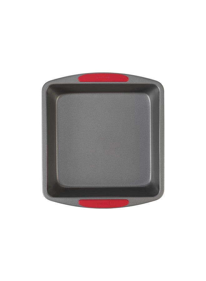 GoodCook MegaGrip 8” x 8” Non-Stick Square Baking Pan with Silicone Grip Handles - Heavy-Gauge Steel Cake Pan Baking Dish for Brownies, Bread, Cake, Baked Goods - Image 1