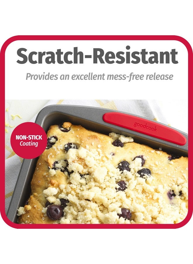 GoodCook MegaGrip 8” x 8” Non-Stick Square Baking Pan with Silicone Grip Handles - Heavy-Gauge Steel Cake Pan Baking Dish for Brownies, Bread, Cake, Baked Goods - Image 4
