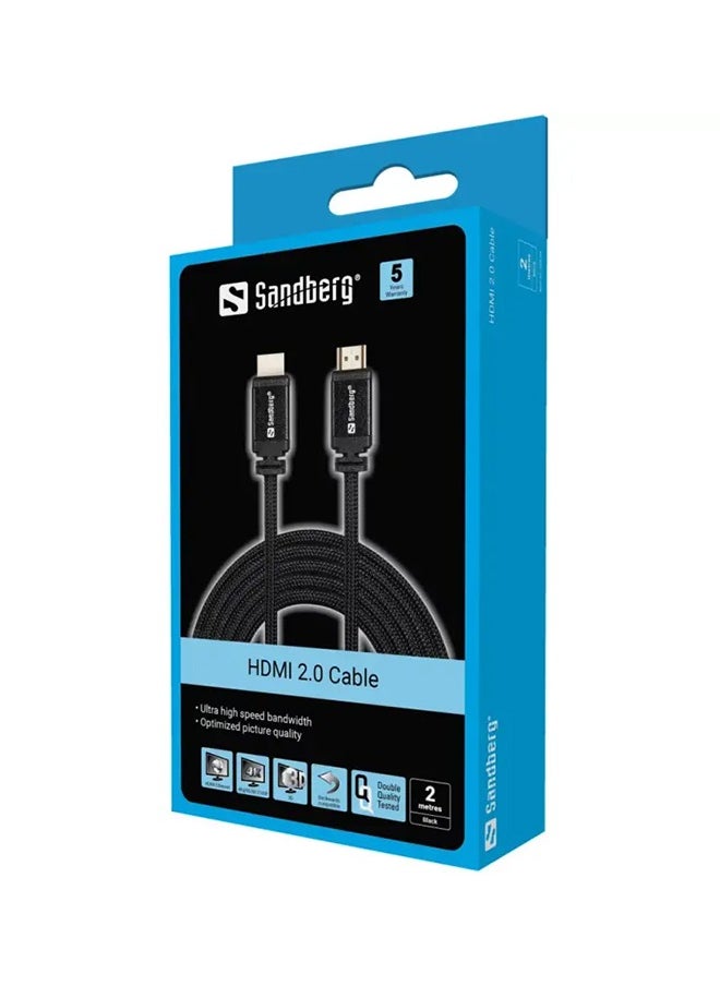 Sandberg - HDMI 2.0 19M-19M,  2m Cables - Image 1