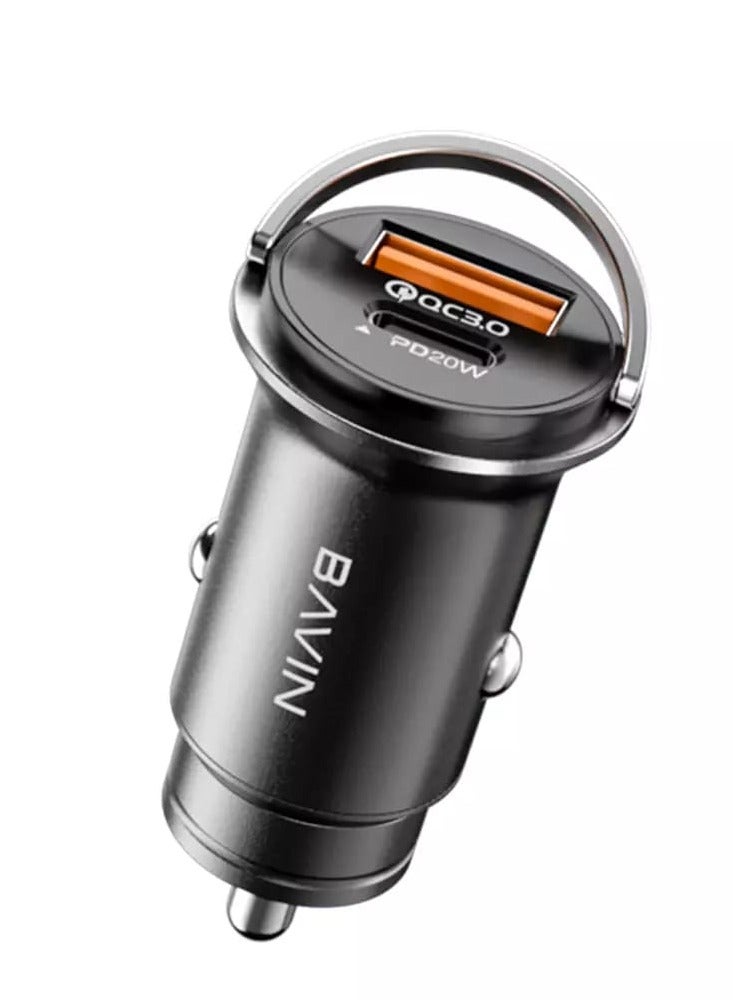 Bavin PC890 Car Charger With 18W USB Port And 20W Type-C Port Supports Fast Charging - Image 1