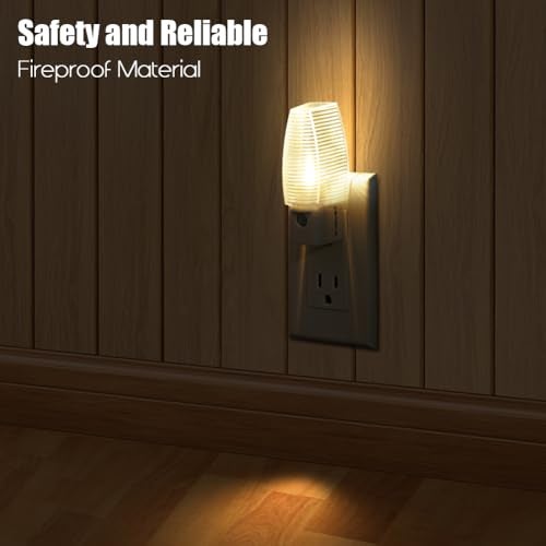 Emotionlite Plug in Night Light, Warm White LED Nightlight, Dusk to Dawn Sensor, Kids, Nursery, Bedroom, Bathroom,Hallway, Stairs, Kitchen, 4 Pack - Image 3