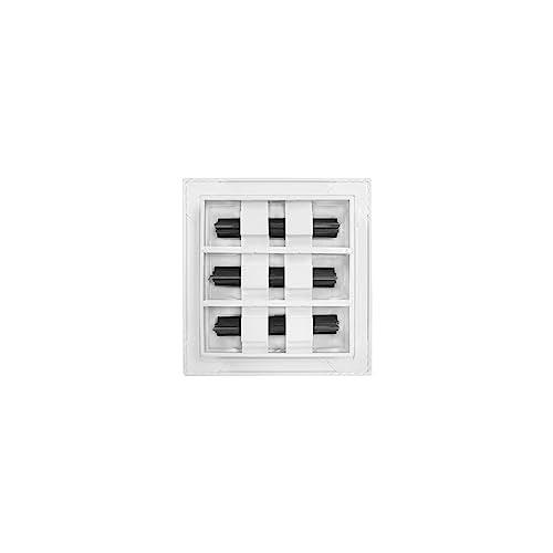 BUILDMART - 6x6 White Modern AC Vent Cover - Decorative Air Vent - Standard Linear Slot Diffuser - Register Grille for Ceiling, Walls & Floors - Texas Buildmart - Image 2