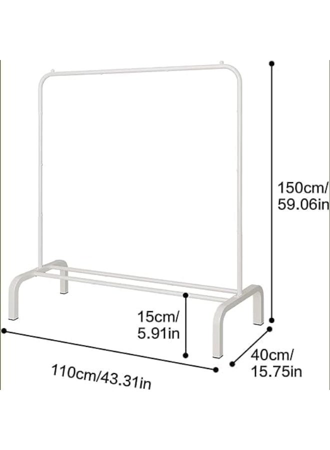 CAZADORA Upgrade your home organization with the CAZADORA Premium Clothes Rack. Designed for versatility and durability, this metal clothes stand is perfect for hanging coats, dresses, or daily outfits. Equipped with one or two storage shelves for shoes, bags, or boxes, and available with single or double hanging bars. Made from high-quality materials and finished in sleek white or black. Choose from five different sizes to suit your space – bedroom, bathroom, or hallway. Simple yet stylish solution for clutter-free living. - Image 2