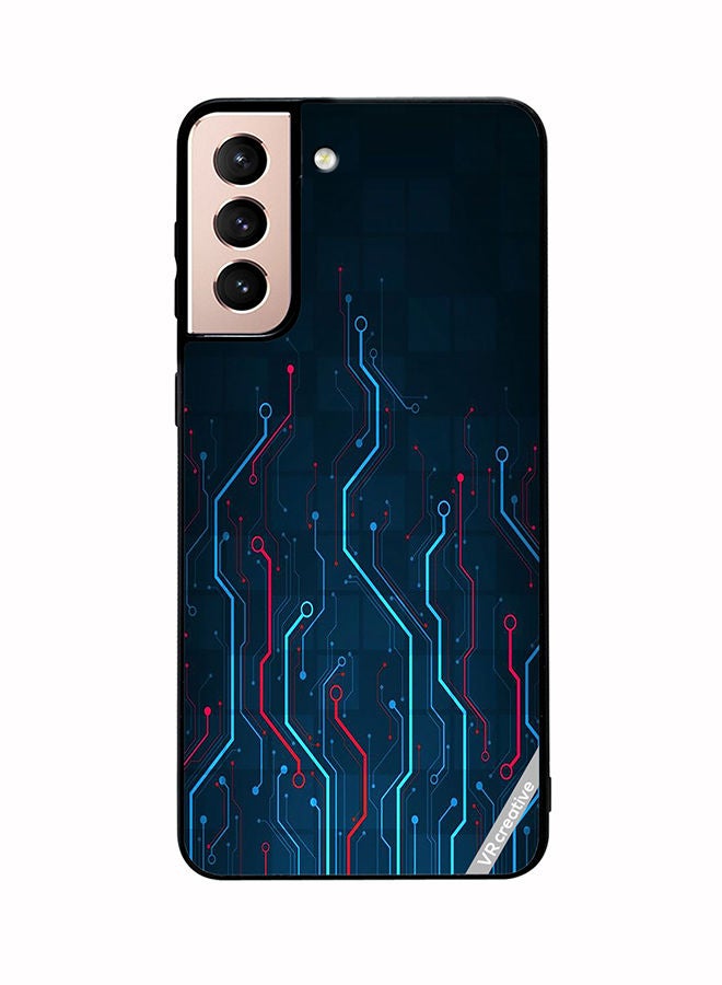 VR CREATIVE Protective Case Cover For Samsung Galaxy S21 Plus 5G Electronic Circuit Boards_ Design Multicolour - Image 1