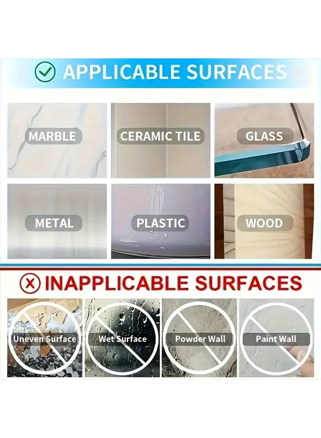 55PCS Transparent Double Sided Tape Super Strong Adhesive For Wall Mounting Hanging Decor - Image 5