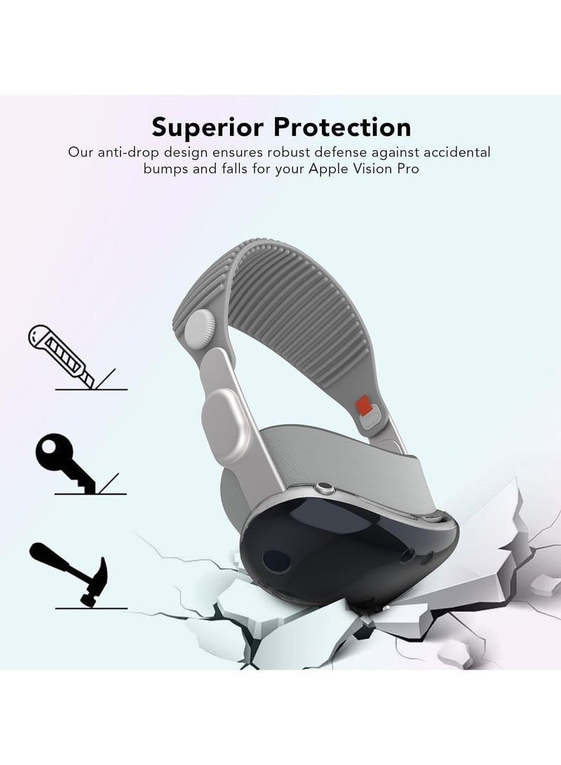 حافظة حماية Vision Pro مع واقي الشاشة - حافظة من مادة TPU متوافقة مع سماعة Vision Pro VR - Image 3