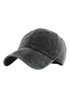 Excefore Baseball Caps 1 Pcs Black Vintage Baseball Hats Plain Adjustable Baseball Cap Classic Panel Hat Fashionable Dad Hat Fit Outdoor Sports Sun Hat in Summer Fits Men Women  - Image 2
