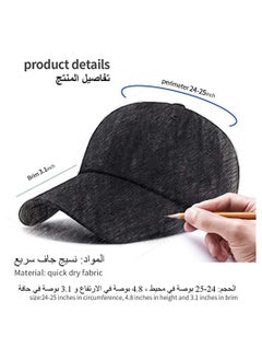 Excefore Baseball Caps 1 Pcs Black Vintage Baseball Hats Plain Adjustable Baseball Cap Classic Panel Hat Fashionable Dad Hat Fit Outdoor Sports Sun Hat in Summer Fits Men Women  - Image 5