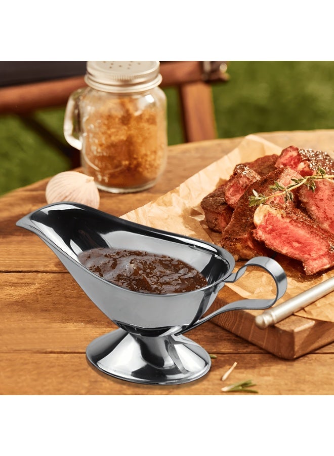 TrustMate 2-Piece Premium 304 Stainless Steel Gravy Boat Set (3 oz), Sauce Jug Server with Ergonomic Handle & Anti-Spill Spout, Perfect for Salad Dressings, Gravy & Condiments - Home Kitchen & Restaurant Use - Image 5