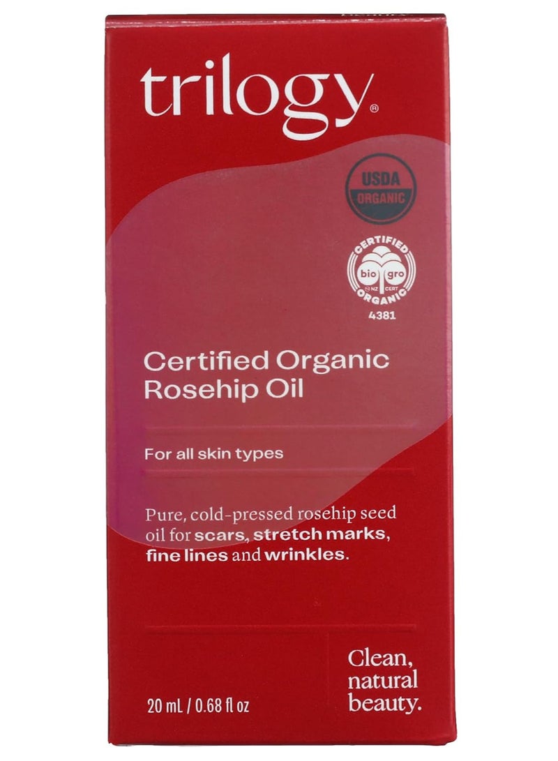 Trilogy Certified Organic Rosehip Oil for All Skin Types, 20ml - Image 1