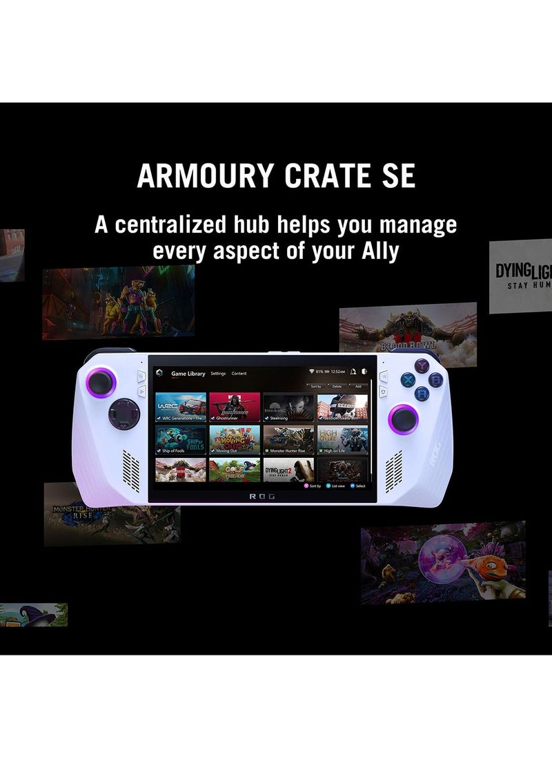 ASUS - Rog Ally Rc71L White Gaming Handheld Amd Ryzen Z1 Extreme 16Gb 512Gb Ssd Radeon Navi3 12Gb Vram Win11 Home 7 Inch 120Hz 7Ms Gorilla Glass Dxc Touch Screen Fingerprint Free 3 Months Xbox Game Pass - Image 1