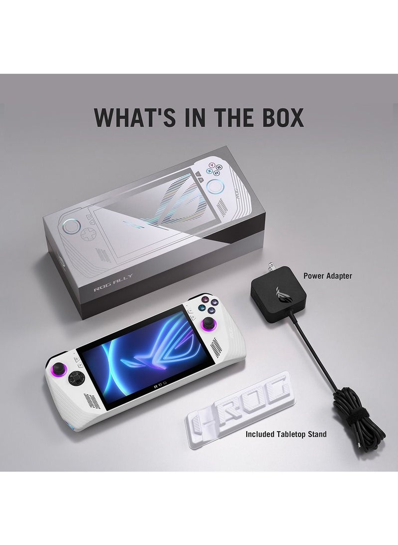 ASUS - Rog Ally Rc71L White Gaming Handheld Amd Ryzen Z1 Extreme 16Gb 512Gb Ssd Radeon Navi3 12Gb Vram Win11 Home 7 Inch 120Hz 7Ms Gorilla Glass Dxc Touch Screen Fingerprint Free 3 Months Xbox Game Pass - Image 1