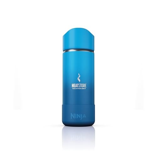 Ninja Travel Mug Sip Perfect 16oz Brings Hot Drinks to Sippable Temperature in Minutes Stainless Steel Leak Proof Dishwasher Safe Metal Insulated Tumbler Tropical Blue DW1603SB - Image 1
