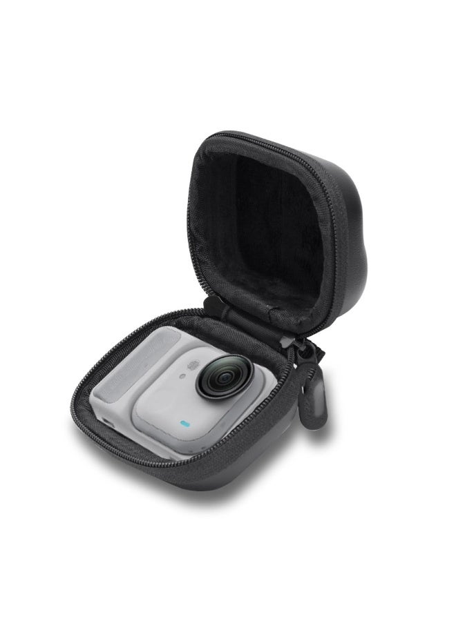 حقيبة منظمة صغيرة محمولة لـ Insta360 Go Ultra Waterproof Storage Bag غطاء واقي حالة تخزين PU الصلبة (أسود) - Image 4