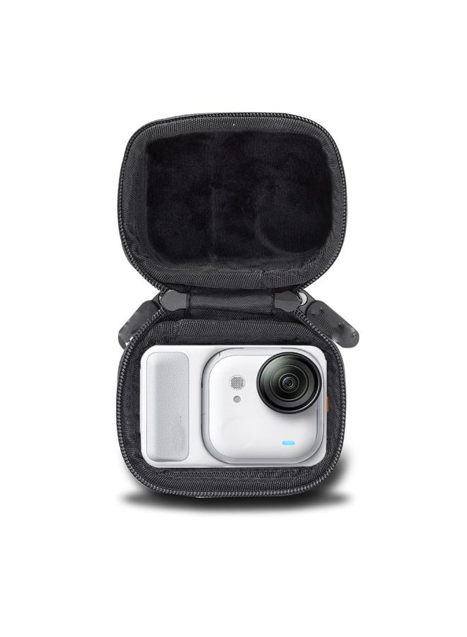 حقيبة منظمة صغيرة محمولة لـ Insta360 Go Ultra Waterproof Storage Bag غطاء واقي حالة تخزين PU الصلبة (أسود) - Image 5