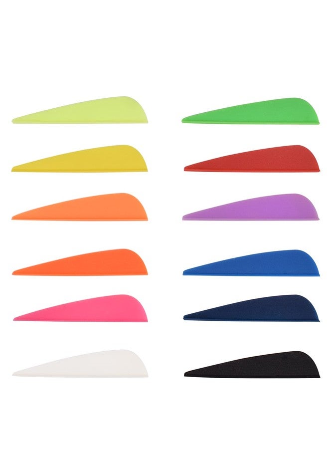 GPP 100PK 3 inch Plastic Arrow Vane TPU Fletchings for DIY Arrow Archery Bow,Black - Image 2