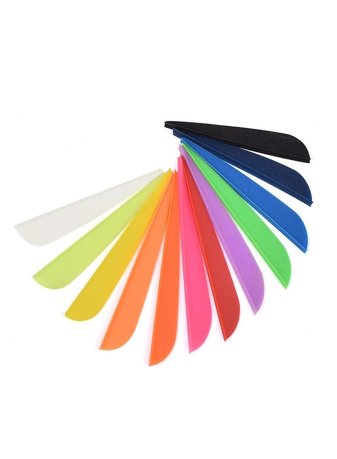 GPP 100PK 3 inch Plastic Arrow Vane TPU Fletchings for DIY Arrow Archery Bow,Black - Image 4