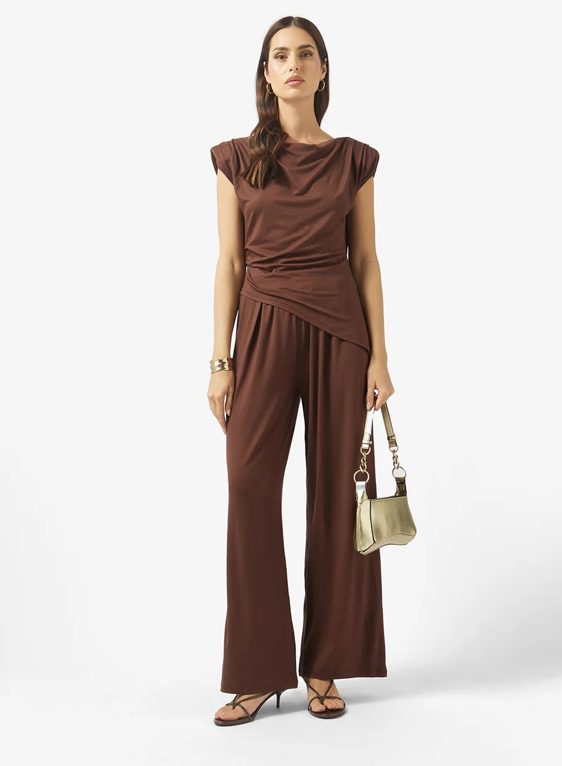 Ella  Asymmeric Neck Top & Pant Set for Women | Best Price UAE