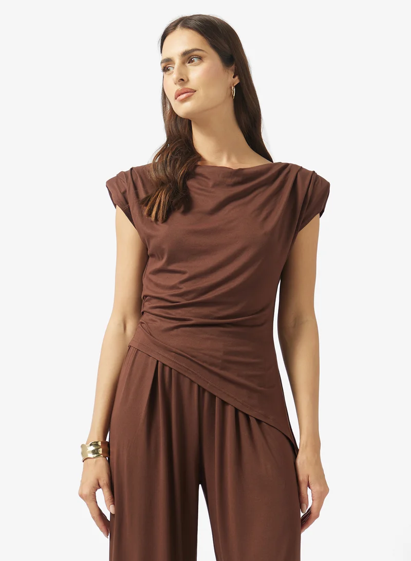 Ella  Asymmeric Neck Top & Pant Set for Women | Best Price UAE