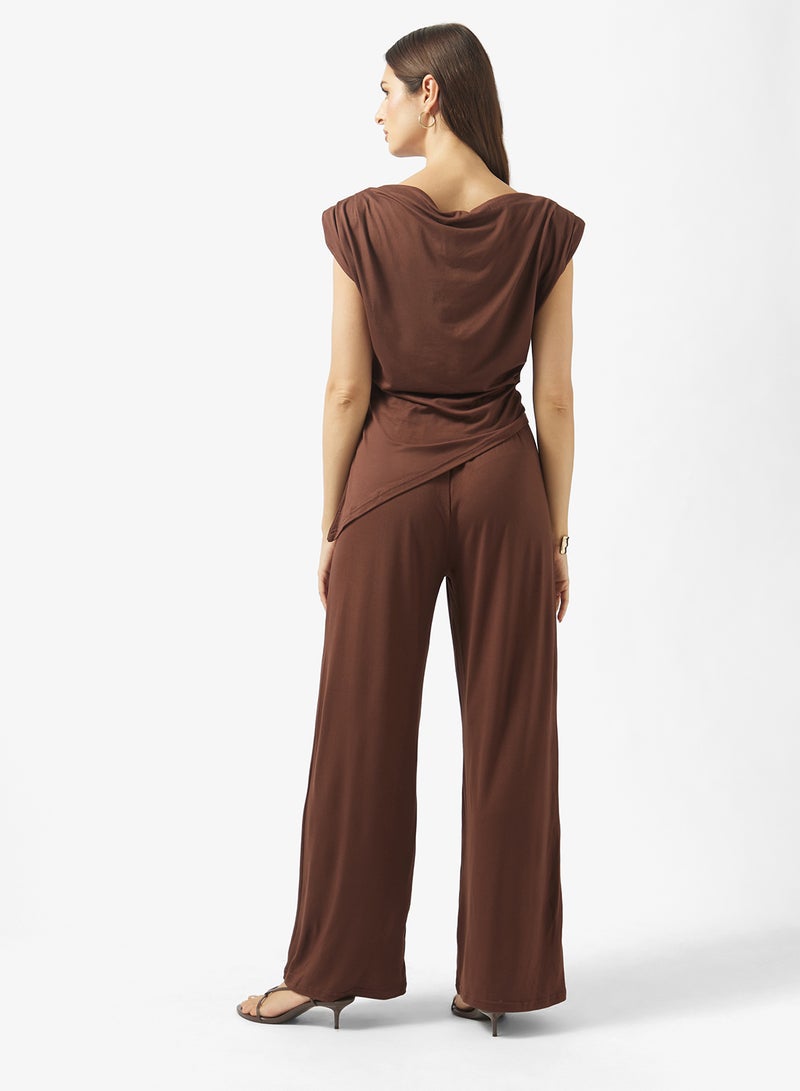 ELLA Asymmeric Neck Top & Pant Set - Image 2