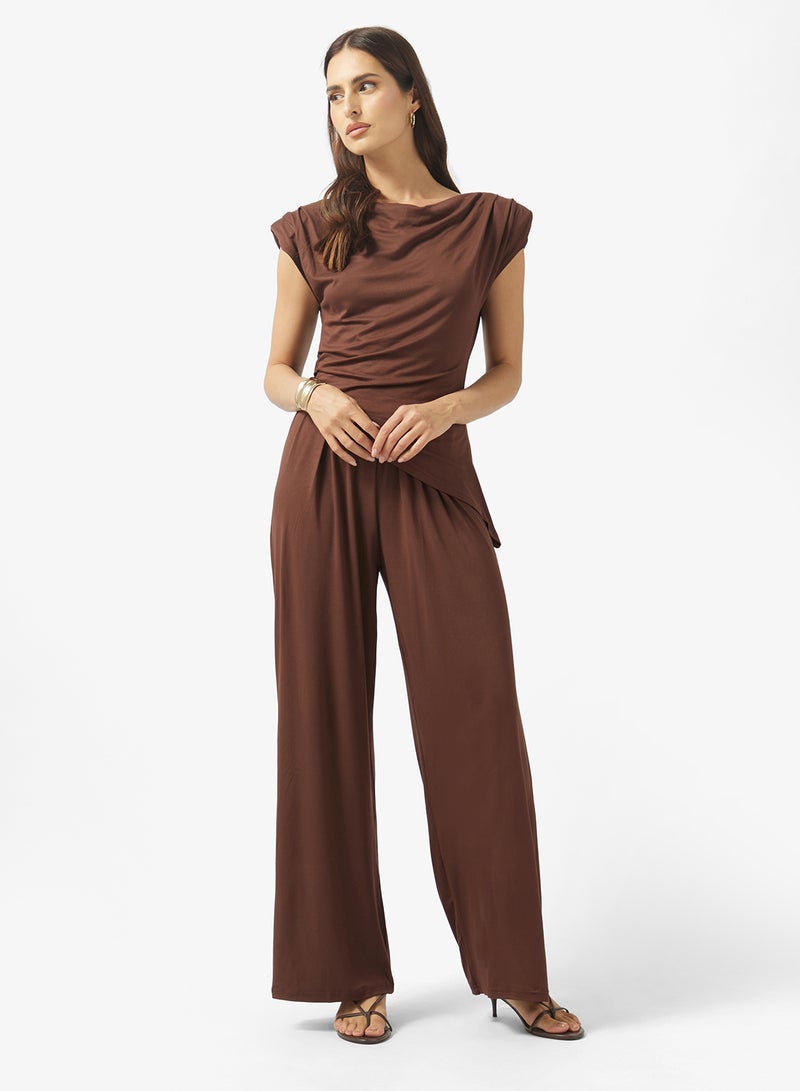 ELLA Asymmeric Neck Top & Pant Set - Image 1