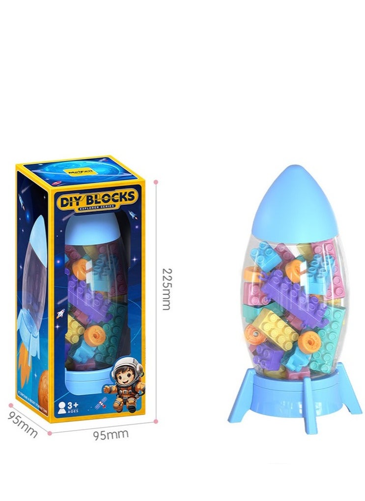 Generic Macaron DIY Building Blocks Rocket Storage Gift Box - Educational Assembly Toy  - Image 1