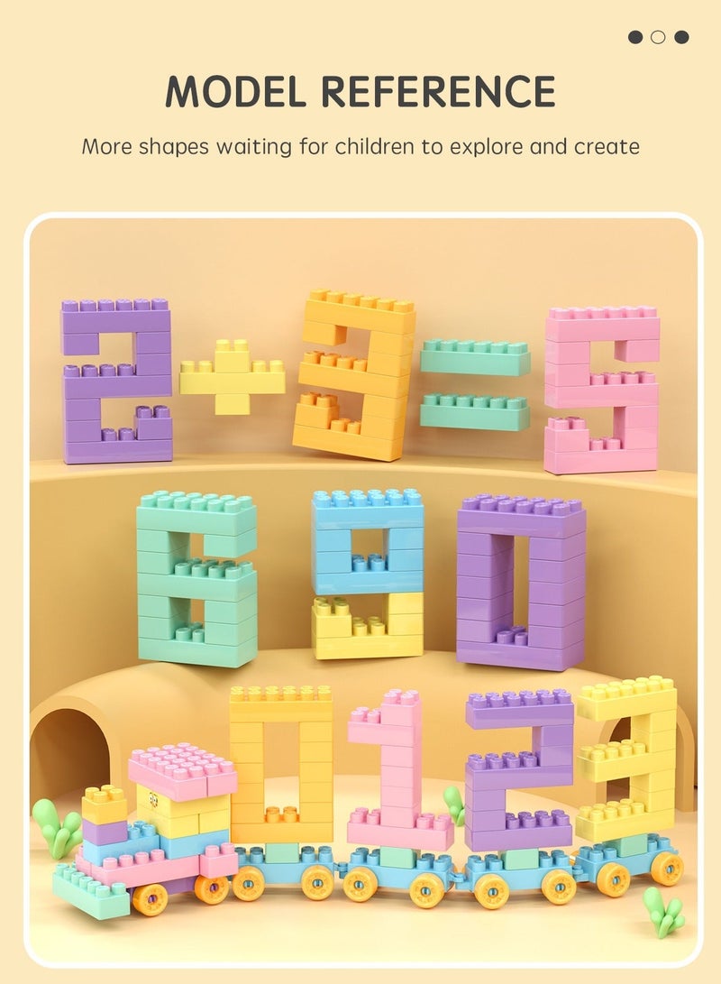 صندوق هدايا لتخزين مكعبات البناء DIY بألوان الماكارون - لعبة تركيب تعليمية بشكل صاروخ - Image 5