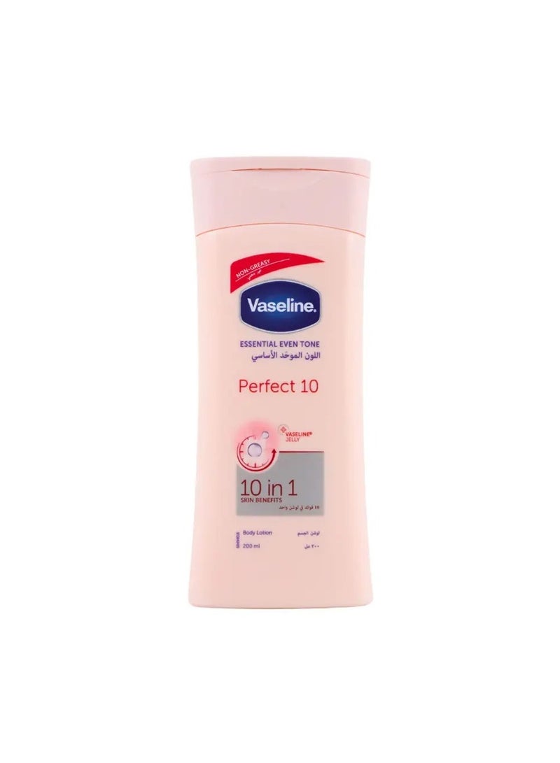 Vaseline Essential Even Tone Body Lotion 10 In 1 Skin Benefits 200Ml