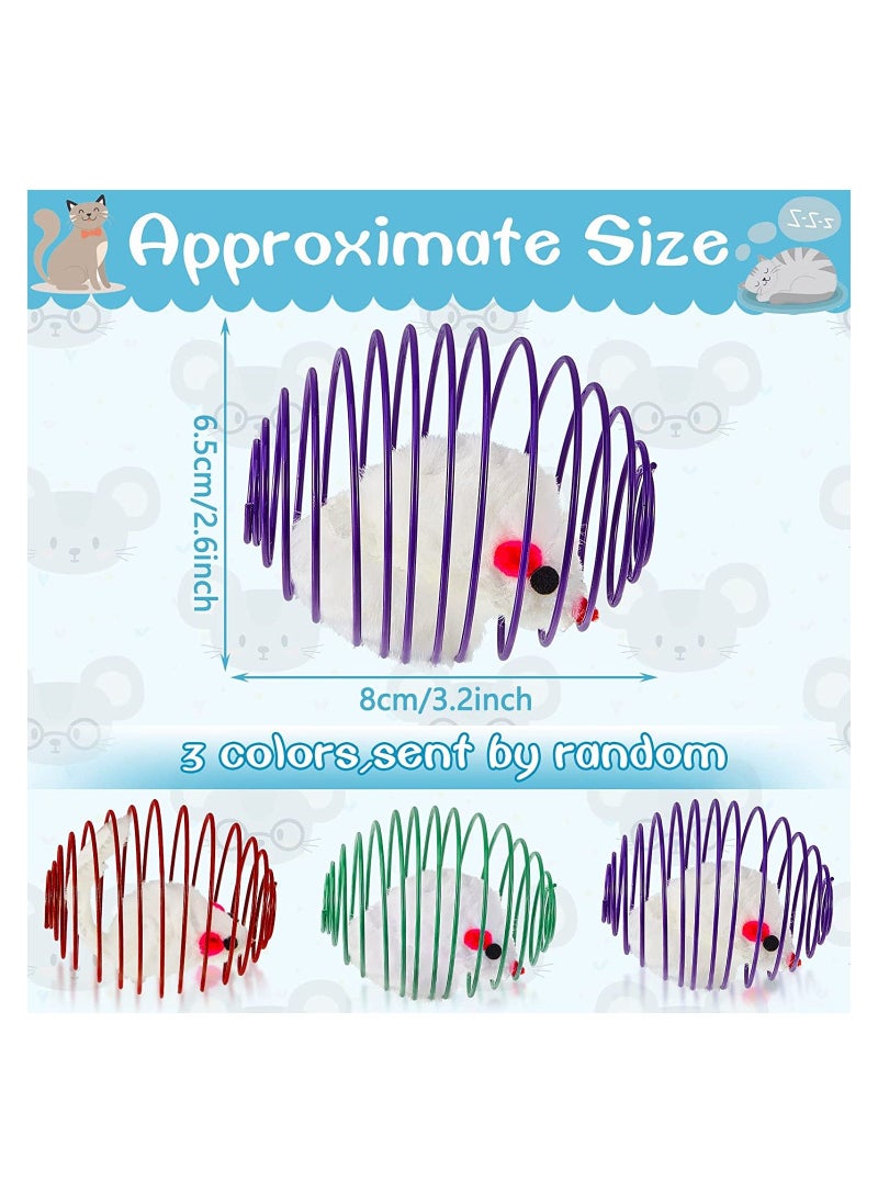 Generic - 5 Pcs Cat Spring Balls Stretchable Cat Springs Toys Interactive Cat Toys Rolling Cat Balls Colorful Playful Coils Spring Action Toy Caged Rats for Kitten Cat Pet Supplies Indoor Play, Random Color - Image 1