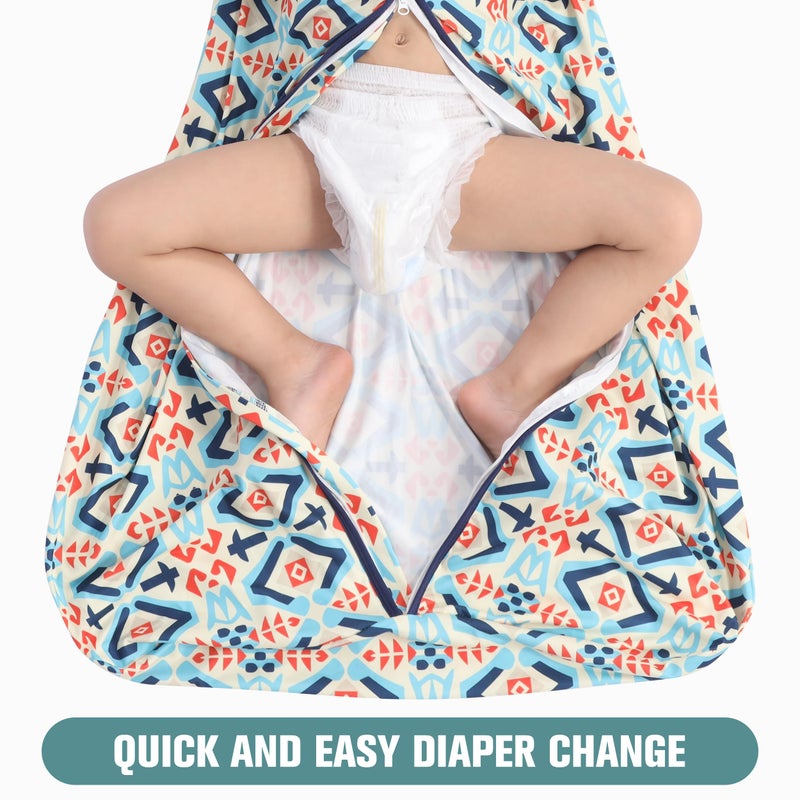 Guntail Baby Sleep Sack 0-6 Months 3 Pack Baby Wearable Blanket 100% Rayon Cotton 2-Way Zipper Toddler Sleeping Sack .Comfy Soft Lightweight Tog 0.3 (Bohemia&Checkered&Blue) - Image 3
