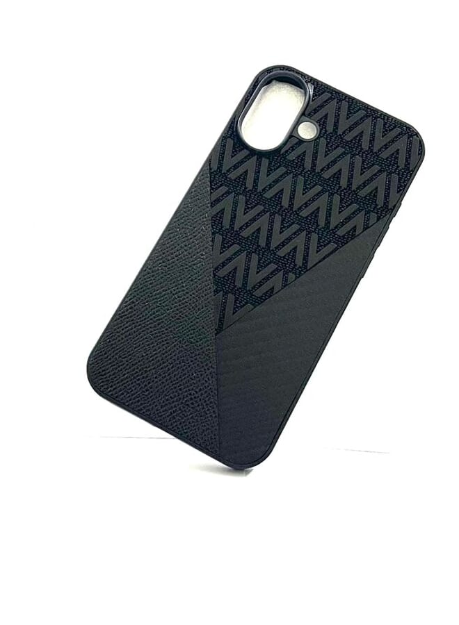 عام غطاء خلفي واقٍ لهاتف أبل آيفون 16 باللون الأسود