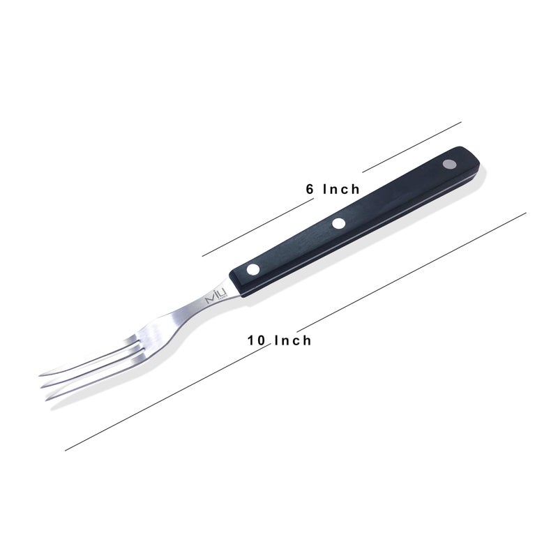 WALLFARM Granny Fork 10" 3-Tine - Pro-Grade Stainless Steel - Heat-Resistant BBQ Meat Fork - Ideal for Serving, Cooking, Turning, Roasting, Shredding, Barbecue - Image 2