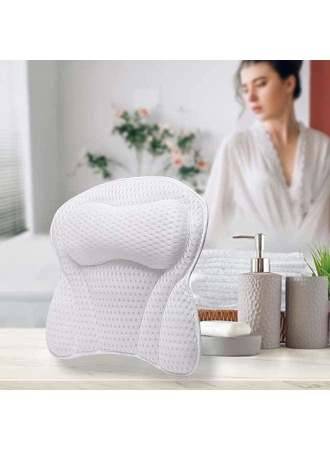 Arabest Bath Pillow, Relaxing Bath Pillows for Tub Neck and Back Support, Ergonomic Tub Pillow for Bath with 4D Air Mesh + 6 Strong Suction Cups, Suitable for All Bathtub, Hot Tub, Jacuzzi, Spas - Image 5