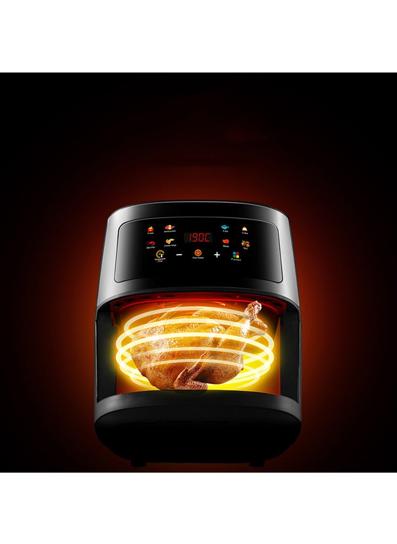 Arabest 8L Large Air Fryer Compact, 8 Preset Menus Airfryer, One-Touch Digital Control Presets, Touchscreen Display, Dishwasher Safe, Nonstick, Fit for Family (Black)  - Image 3