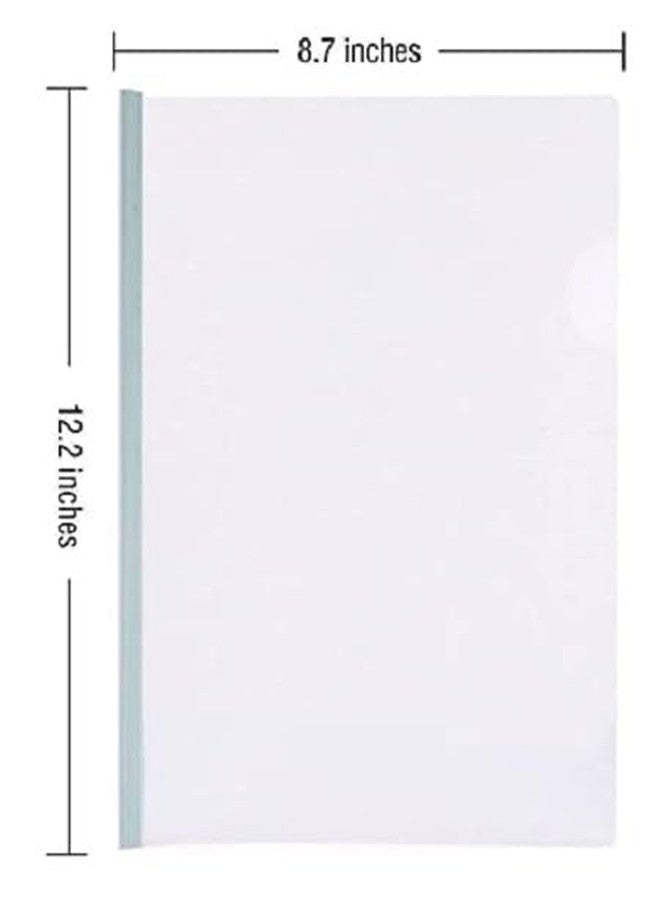 HCS Plastic File Folder for Documents, 30 Sheet Capacity, Transparent Resume Presentation File Folders Organizer Binder for A4 Size Paper (Pack of 10) - Image 2