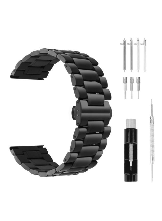 COBEE Thick Stainless Steel Watch Bands, 20mm 22mm Watch Wrist Straps Quick Release Replacement Metal Strap Butterfly Buckle Bracelet Strap Replacement Metal Watch Bracelet Deployment Clasp (20mm)  - Image 1