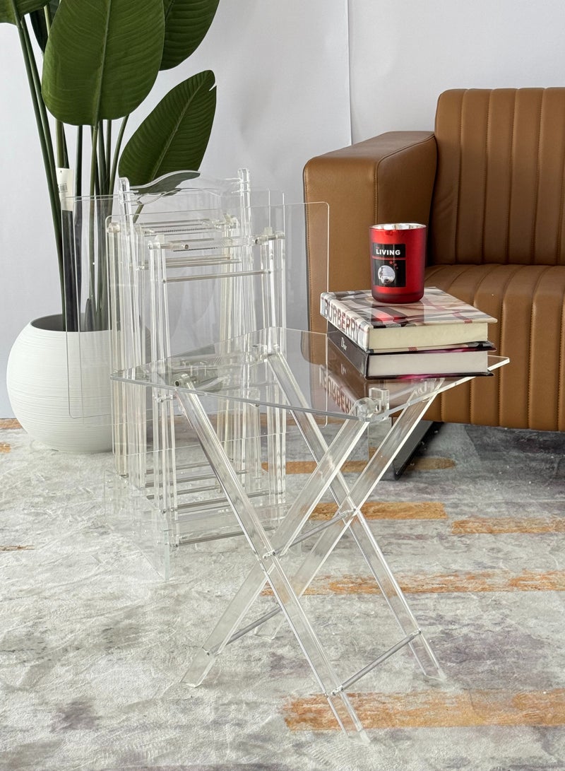 Living Acrylic tables set 4 pieces - Image 1