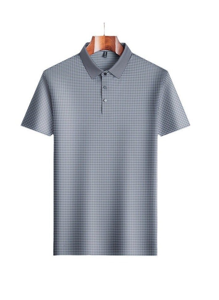 Men's Pure Cotton Short Sleeved T-shirt Casual POLO Shirt  - Image 1