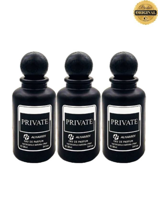 3 قطع عطر برايفت 100 مل