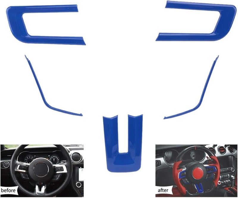 Yurefax ABS Steering Wheel Trim Cover for Ford Mustang 2015-2019 - Image 5