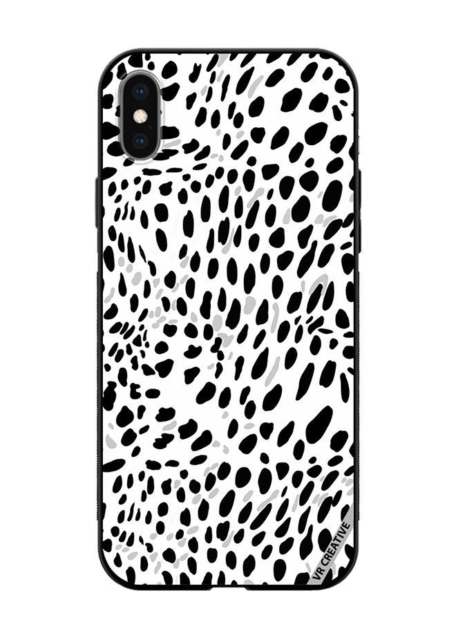 VR CREATIVE Protective Case Cover For Apple iPhone X/XS Black Gray On A White Design Multicolour - Image 1