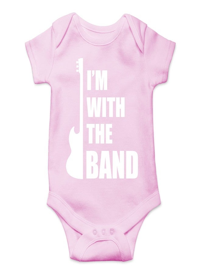 CBTwear I'm With The Band - Baby Clothes - Funny Newborn Bodysuit Outfits for Boys and Girls (6 Months, Pink) - Image 1