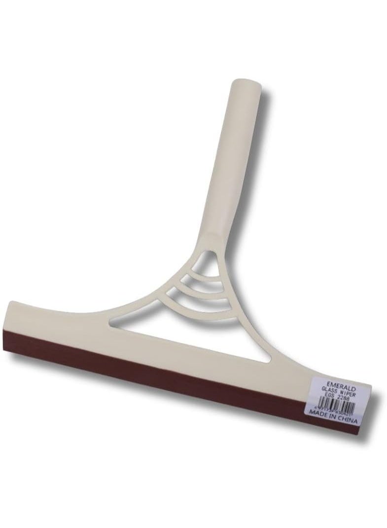Emerald Glass Wiper with Long Handle | 260mm Blade Window & Mirror Cleaning Squeegee for Home, Bathroom & Car - Image 1