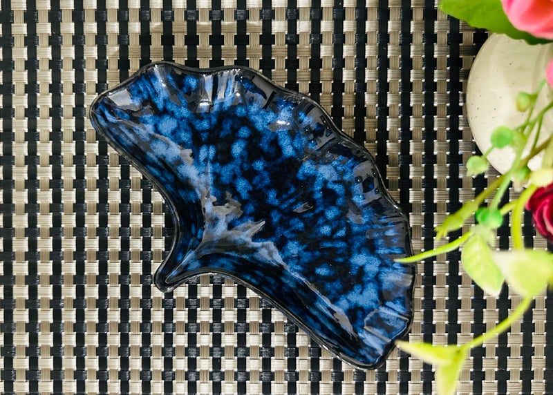 ALTAICA Ceramic Serving Platter Plate Tray Shell Shape for Snacks, Starter, Salad, Pasta Tray, Heavy Quality Ceramic Serving Platters Perfect for Modern Kitchen- Blue - Image 3