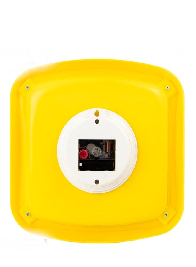 SONERA 5111 Analog Wall Clock – Silent & Stylish – Yellow – Modern Home Decor - Image 2