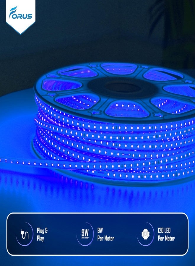 Forus LED Rope Light 40 Meter 6 Month Warranty, Outdoor Waterproof Decorative Cove Lights for Ceiling, Balcony, Home Decor, Interior Decoration, Flexible Profile Light for Diwali, Christmas -Blue - Image 4