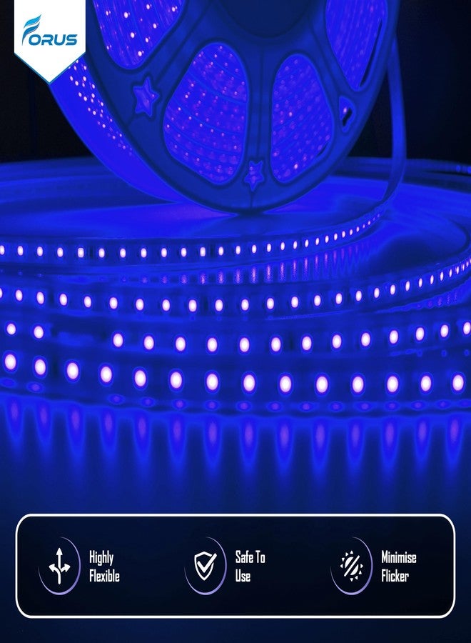 Forus LED Rope Light 40 Meter 6 Month Warranty, Outdoor Waterproof Decorative Cove Lights for Ceiling, Balcony, Home Decor, Interior Decoration, Flexible Profile Light for Diwali, Christmas -Blue - Image 2