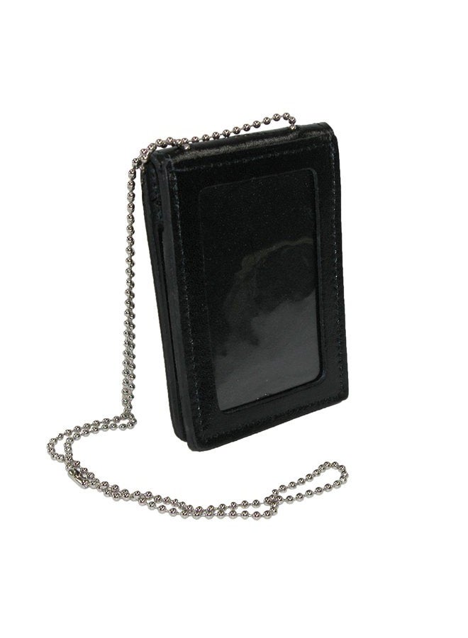 Boston Leather Leather Deluxe ID and Badge Holder Wallet, Black - Image 2